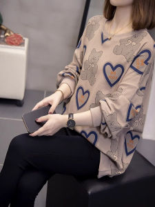 plus Size Womens Casual Loose Fit Hoodie Spring 2025 Korean Style round Neck Long Sleeve Comfortable plus Size Cover Belly