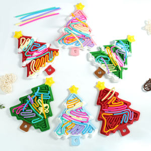 Fidget Toys double-sided silicone sensory activity board anxiety relief training silicone sensory toy Christmas tree gift