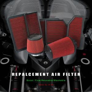 High Flow Car Air Intake Filter for BMW 520i 540i 545i 550i 645Ci 650i Gas Performance Sport Air Filter Reusable Washable