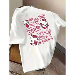 Bandai | 2026 Summer T-shirt High Quality Printed Comfortable and Loose Summer Childrens and Parents Clothing