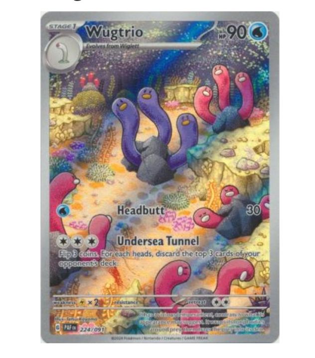 Pokemon Cards - Wugtrio - 224/091 - Illustration Rare Paldean Fates Singles  - Lazada | Lazada PH