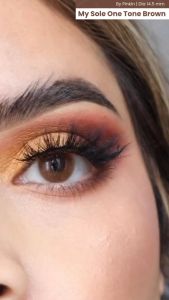 COD SOFTLENS SOLE 1 TONE BROWN 14.5MM BY PINKIN NORMAL DAN MINUS TINGGI