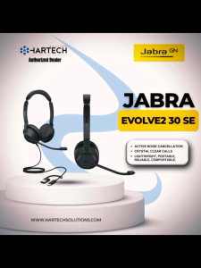 Jabra Evolve2 30 SE Headset with Active Noise Cancellation Crystal Clear Calls Lightweight Portable Reliable Comfortable