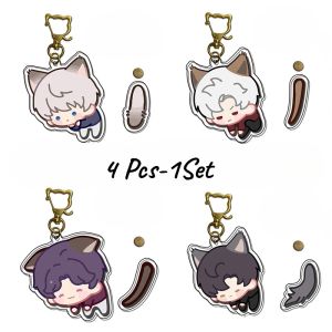 Game Love and Deepspace Xavier Zayne Rafayel Sylus Cosplay Key Chain Acrylic Keyring Figure Pendant Swinging Keychain Key Chain