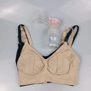 (SG Seller) Maternity Bra for Breast Pump Special Nursing Bra Hands Pregnancy Clothes Breastfeeding Pumping Bra Can Wear All Day