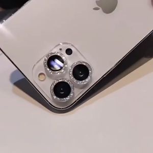 1Set(2PCS-3PCS) Camera Tempered Glass For iPhone 16 11 15 12 13 14 Pro Max 13 12 Mini 15 14 Plus Diamond Glitter Rear Camera Lens Protector