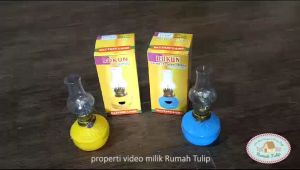 Lampu Teplok Baterai 2 LED Lampu Emergency Jadul Vintage Retro Paket 12 Pcs Tanpa Baterai