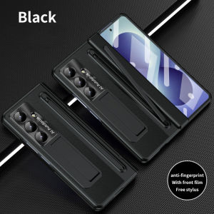 CHUBAN | Kickstand Pen Hinge Protection Leather Case For Samsung Galaxy Z Fold 8 Ultra 7 6 5 4 Cover With Bracket Stylus Screen Protector
