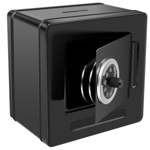 กระปุกออมสินเหล็กคาร์บอนรหัสผ่านนำมาใช้ใหม่ได้เซฟ BOX penyimpan uang โลหะพร้อมล็อครหัสสำหรับเก็บเงินสดสำหรับผู้ใหญ่เด็ก