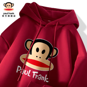 เสื้อสเวตเตอร์มีฮู้ดผ้าขนแกะปักลายหิมะฤดูหนาว Paul Frank สำหรับผู้ชาย ทรงหลวม สไตล์ลำลอง ปกติ