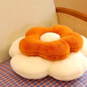 Upretty Flower Sofa Car Backrest Pillow Daisy Flower Shaped Throw Pillow for Teens & Kids Brithday Gifts Cute Waist Support Cushion Sofa Living Room and Bedside Pillow