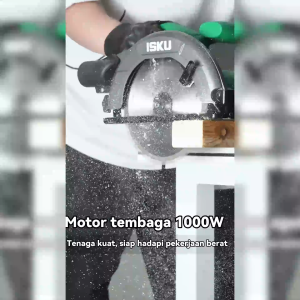 ISKU 1000W Mesin Gergaji Potong Kayu Circular Saw Size 7" Mesin Potong Kayu Gergaji Multifungsi