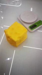 1/2pcs Simulate Cheese Slow Rebound Pinching Office Decompression Relax Slow Rebound Cheese Pinching Ornament Decompress Knead