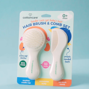 Cottoncare™ Extra Care Baby Hair Brush & Comb Set Newborn 2in1
