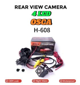 Kamera Mundur Mobil OSCA H-608 4 LED HIGH RESOLUTION UNIVERSAL Rear Car Camera Parkir H608 H-608 4LED Wide View Angle Night Vision Quality