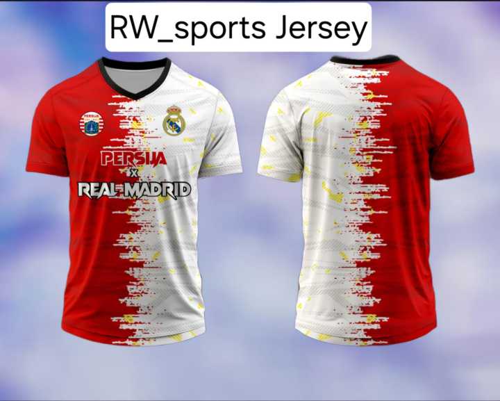 JERSEY PERSIJA JAKARTA X REAL MADRID VIRAL 2025 FULL PRINTING GRATIS NAMA DAN NOMOR PUNGGUNG