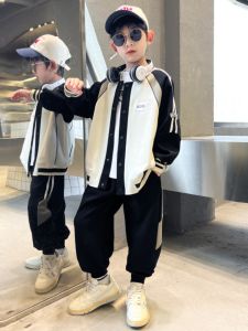 Cool And Stylish Boys Baseball Uniform Set Spring Autumn Cotton Polyester Kids Clothing Sports Outfit for Middle And Large Children