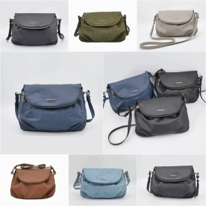 💥SALE💥 MANGO TOUCH Double Compartment Cross Body / Shoulder / Sling Bag (Khaki Green Grey Blue Black Navy Blue Camel)