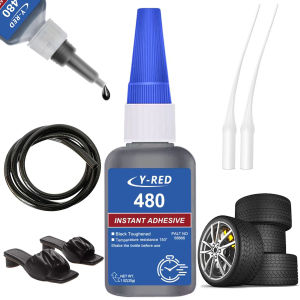 1-3pcs 35g Black 480 Cyanoacrylate Glue Fast-Drying Waterproof Heat-Resistant for Tire Shoe Rubber Plastic Metal & DIY