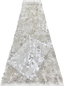 AT3000 Nigerian Luxury Sequins Net Lace Fabric 2026 High Quality Stones African Tulle Lace Fabric French For Women Wedding Party