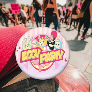 E-Egg P-party Anime Brooches Cute Cartoon  Badge Jacket Jeans Lapel Pin Gift Accessorie