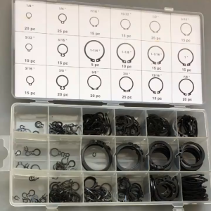 [ส่งของทุกวัน] ชุด แหวนล็อค สปริง (225 ชิ้น) พร้อมกล่อง แหวนล็อคเพลา เพลา ล็อคลูกปืนเพลา แหวนยึดเพลา