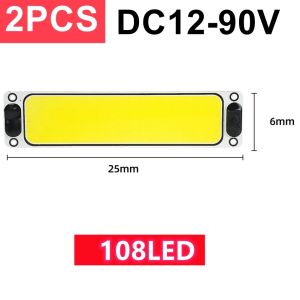 2PCS LED Car With Switch Reading Night Light 12-90V Interior COB Light Ceiling Lamp with On Off for Van Lorry Truck Camper Boat