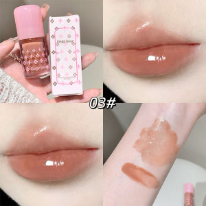 Gege Bear Pure Lip Gloss Moisturizing Watery Mirror Clear ลิปสติกลิปสติกติดทนนาน