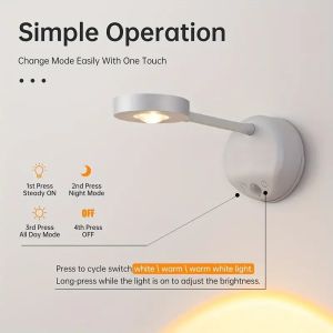 Motion Sensor Night Light Wireless USB Rechargeable LED Lamp Remote Control Induction Model Smart Indoor Lighting LED Wall Lamp​