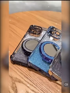 ⚡️ส่งจากไทย⚡️เคสกระจกกลิตเตอร์ไล่เฉด สีสำหรับ Vivo Y29S Y04 Y19S Y200 Y300 Y29 Y28 4G และ Y39 มาพร้อมตัวยึดแบบแม่เหล็ก และขาตั้งกันกระแทก กระจกแต่งหน้า