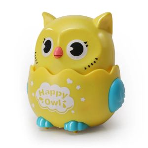 Kids Classic Wind Up Interactive Owl Shaped Press Mechanical Sliding Toys Toys for Boys Girls Birthday Xmas Gift