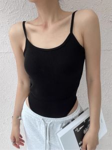 Áo Vest Không Tay American Backless Hot Bé Gái Mới Áo Khoác Ngoài Áo Lót Ngực Áo Vest Nữ Ôm Vừa Vặn Áo Lót Không Tay Áo Lót