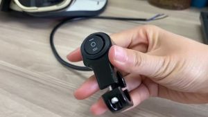 Motorcycle Mini Driving Light Switch 3 Way Switch ON OFF ON Switch With Clamp Waterproof