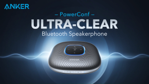 Anker PowerConf Bluetooth Speakerphone with 6 Microphones Enhanced Voice Pickup 24H Call Time Bluetooth 5 USB C Conference Speaker A3301