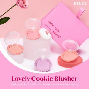 [100% Original] ETUDE HOUSE Lovely Cookie Blusher - BE101 Ginger Honey Cookie | PK002 Grapefruit Jelly | PK004 Peach Choux Wafers 3 Colors