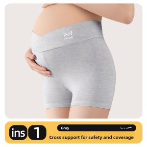 miiow | Maternity Safety Pants Underwear Cross Support High Elasticity Short Bottoms Prevent Exposure Pregnancy Special Briefs
