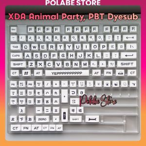 Keycap XDA Animal Party V2 profile bàn phím cơ Polabe Store Keycap PBT Chất Lượng Cao Keycap Động Vật Tiệc Tùng