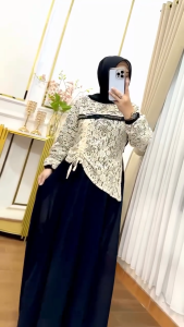 Dress Terbaru / Sabrina Dress / Matt Ceruty Babydoll Swaroski / Dress Lebaran 2025 / Gamis Termurah