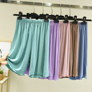 High Waist Modal Five-Quarter Shorts Womens Casual Thin Home Pants Summer Versatile Loose Wide Leg Pants Sleepwear