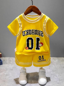 Boys Summer Fashionable Clothing Short Set for Toddlers And Babies Age 1-3 Years Old Trendy Outfit Male Childrens Wear