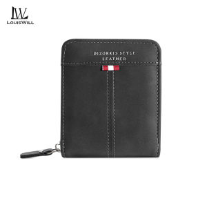 LouisWill Mens Short/Long Wallet Soft PU Wallet Multi-Functional Wallet Retro Large Capacity Purse Multi-Card Position ID Credit Cards Holders Coin Bag Phone Bag Business Wallets Long Zipper Wallet