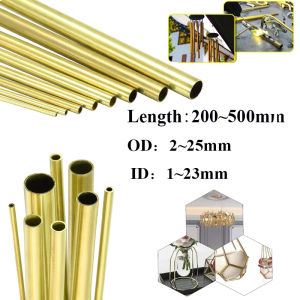 1pcs DIY Brass Tube Round Diameter Length 200mm 300mm Seamless Round Tube Brass Pipe Model Making Rod Cutting Tool