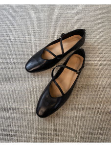 XIANNIWEI | Vintage French Style Cross-Strap Mary Jane Flats