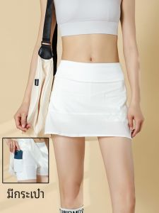 Womens Tennis Skirt Running Badminton Yoga Short Skirt Pleated Skirt Breathable Quick Dry Moisture Wicking Ultra Elastic