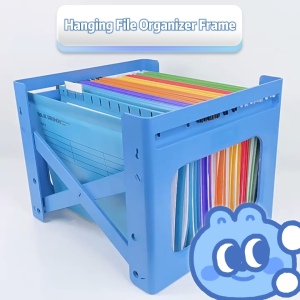 Hanging File Organizer Box File Folder Organizer Desk Filing Box Hanging File Frame Storage Box School/Office Supplies