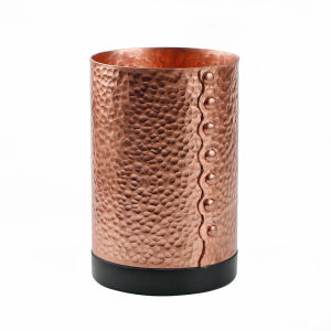 Large Size Pure Copper Pen Holder Office Boys Storage Tube High Aesthetic Value Teacher Gift round Shape Multi-Functional Type