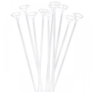 50 Que Bóng Bay Màu Trắng Có Thể Tái Sử Dụng Dài 32cm Dành Cho Các Dịp Kỷ Niệm Sinh Nhật Và Mọi Loại Tiệc Tùng - Phụ Kiện Bóng Bay Bằng Nhựa