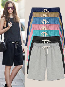 Quần Short Thể Thao Mẫu Mới Quần Ống Rộng Cạp Cao Rộng Rãi Mùa Hè Cho Nữ Quần Thường Ngày Lửng Quần Ống Đứng Co Giãn Cotton Mẫu Mỏng