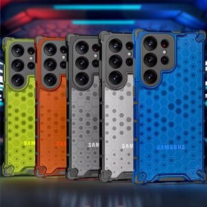 เคสโทรศัพท์กันกระแทกแบบรังผึ้งสำหรับ Samsung Galaxy S25 Edge Ultra S24 Plus S23 FE S22 S21 5G A17 A07 A56 A36 A26 A16 A55 A35 A25 A15 A05 A05s พิเศษพร้อม ตัวป้องกันกล้องเคสใส