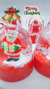 2026 Santa Claus Music Light Snow Pen Holder Round Square Desktop Supplies For New Year Christmas